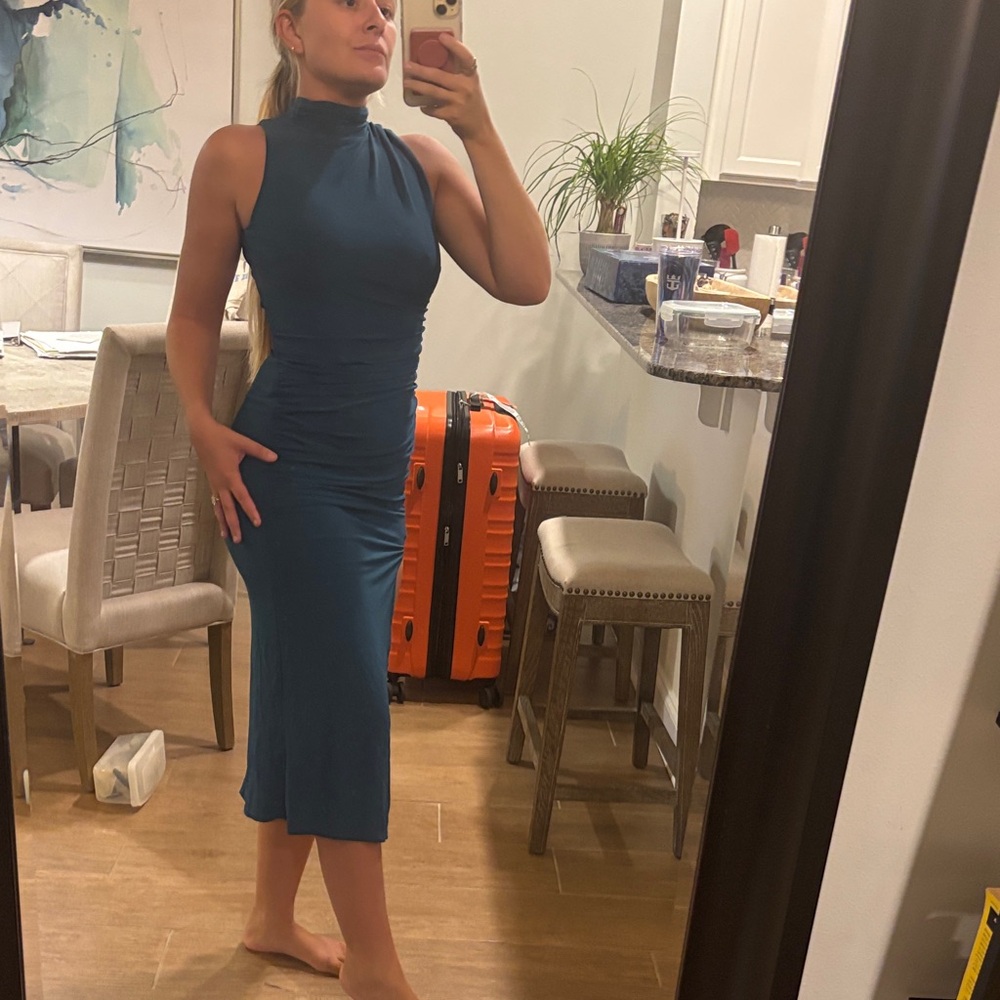Hello Molly Teal Midi Dress